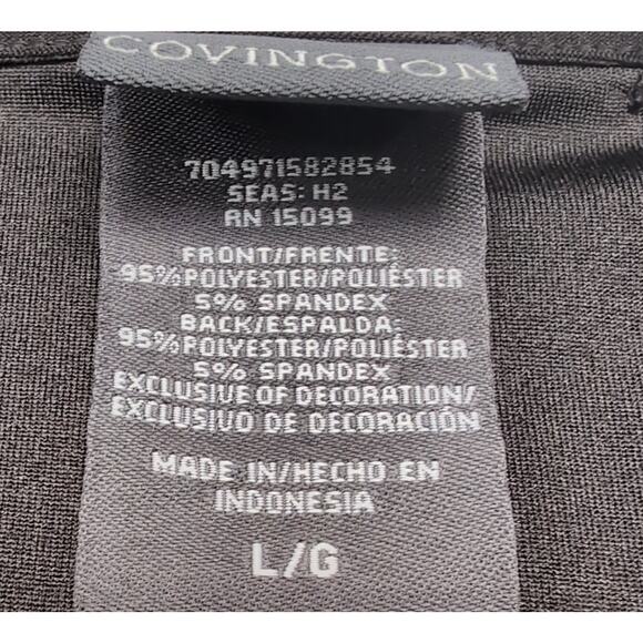 Covington Sequin Front Tank Top Blouse Womens Size L Black Holiday Party Sparkle - Picture 6 of 11